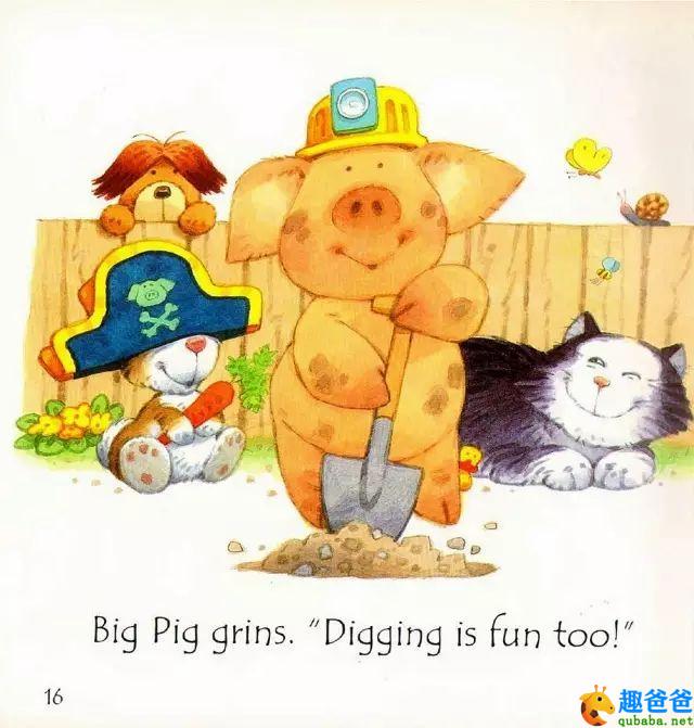 英文绘本 ▏我是一只欢快挖宝的大胖猪（Big Pig on a Dig）